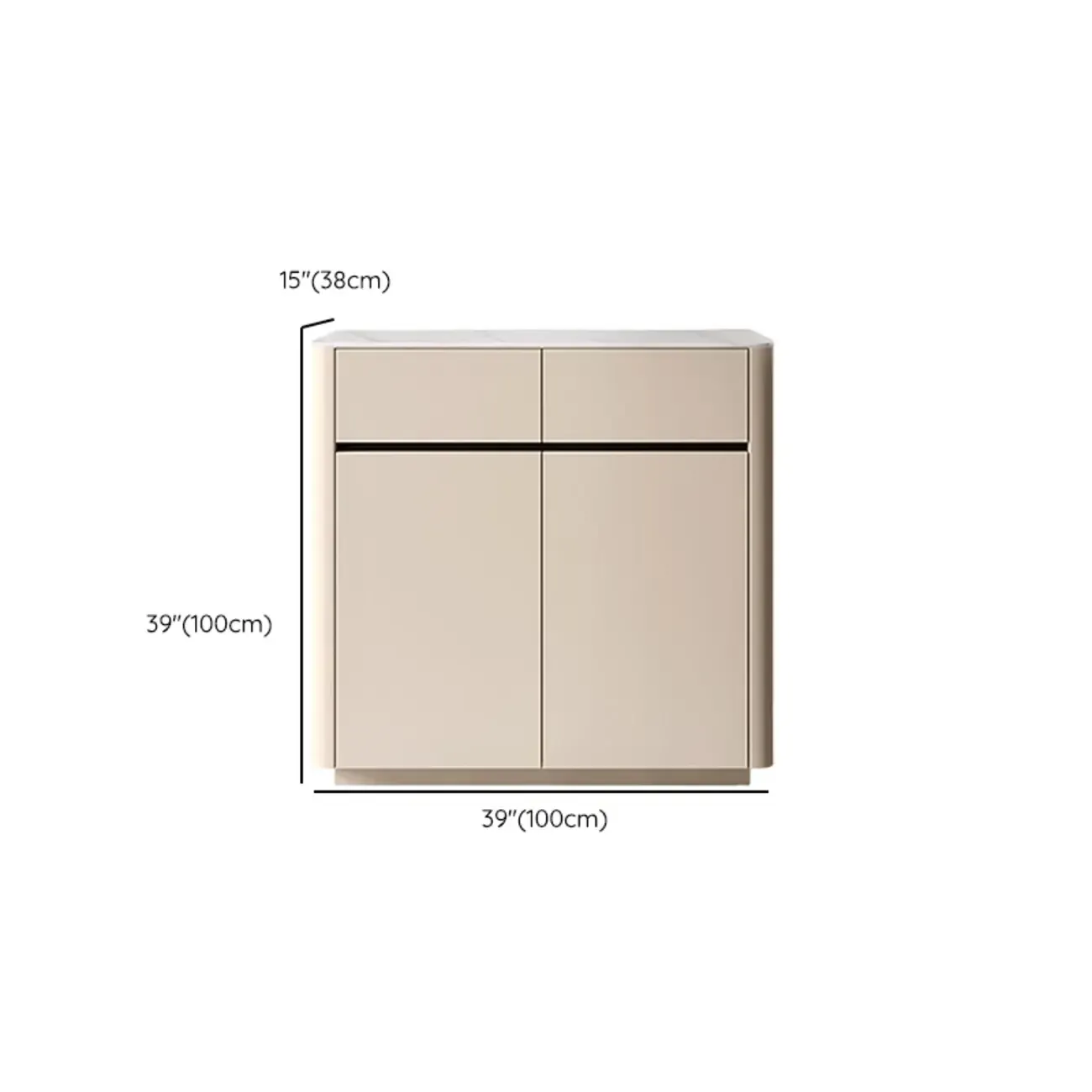 Modern Metal Shoe Cabinet with Khaki Finish