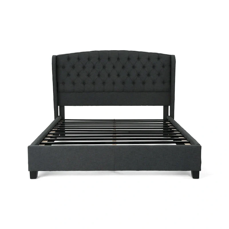 Costello Upholstered Tufted Fabric Queen Bed Set by Christopher Knight Home