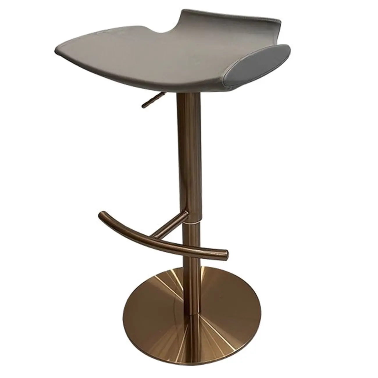 Modern Adjustable Faux Leather Swivel Bar Stools
