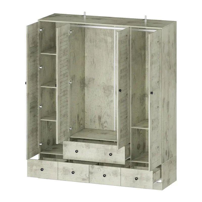 Bedroom Armoire Closet Armoire Wardrobe Closet Clothing Rod Drawer