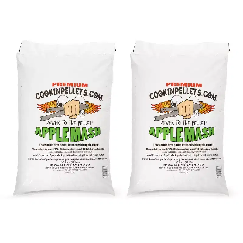 CookinPellets 40-Pound Bag Natural Grill Smoker Smoking Mash Hard Maple Smoker Smoking Wood Pellets for Backyard Barbecue, Brown (2 Pack)