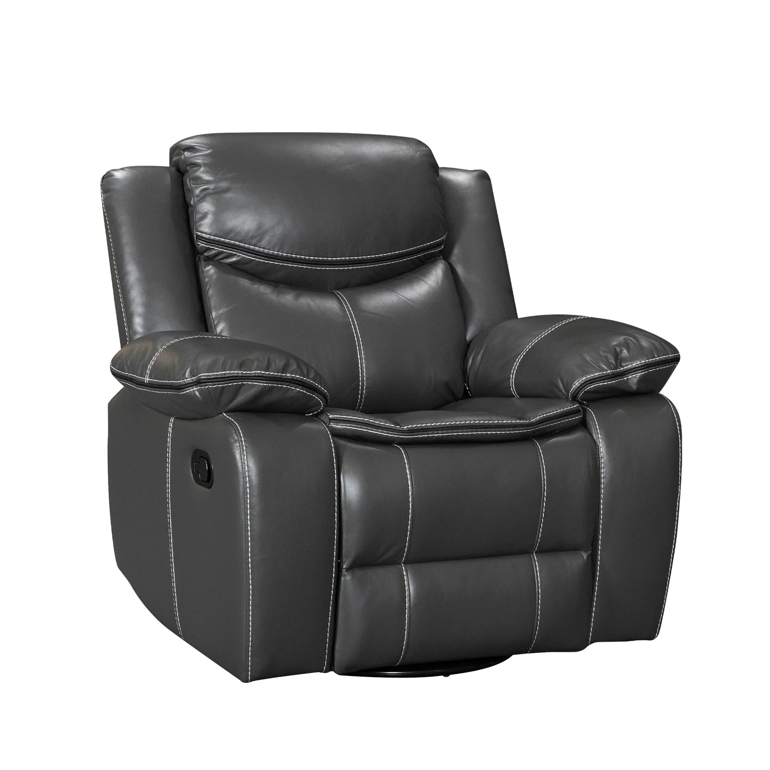 Wide Seat Durable Leather Massage and Heat Recliner