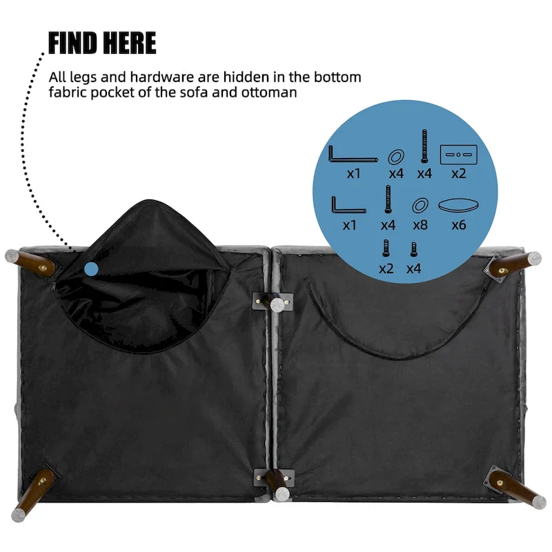 Futzca 60  Small Loveseat, 3 in 1 Cute Convertible Sofa Bed