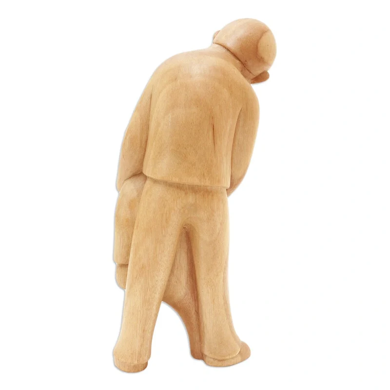 Novica Handmade Learning Lessons Wood Statuette