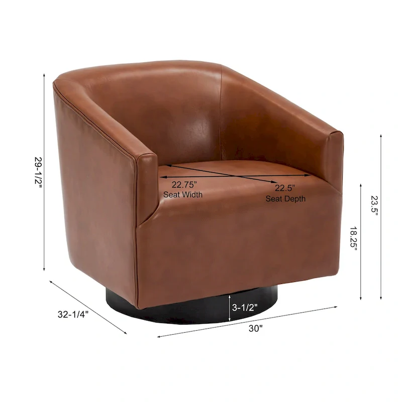 Wood Base Swivel Chair