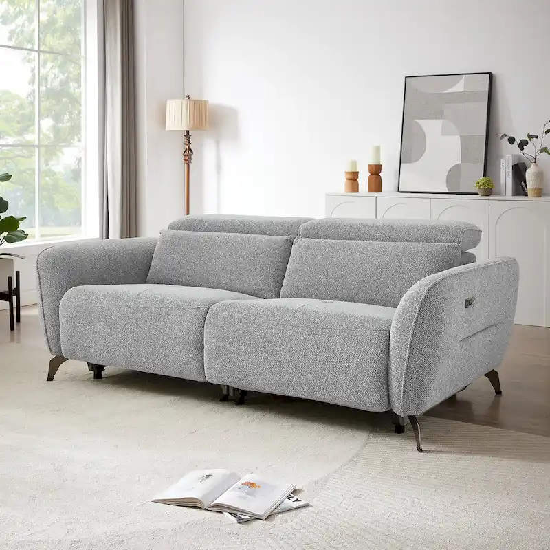 80-Inch Power Reclining Sofa with USB Charging Port