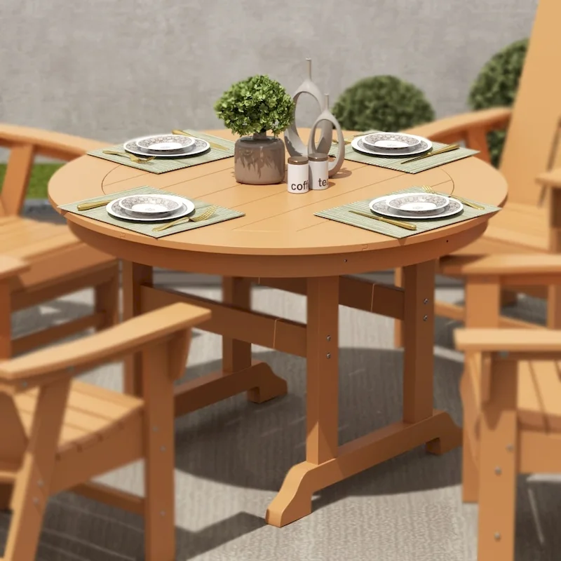 Polytrends Laguna Hdpe All Weather Outdoor Patio 47 Round Dining Table