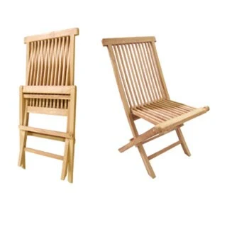 Natural Teak Octagonal Folding Dining Set for 4