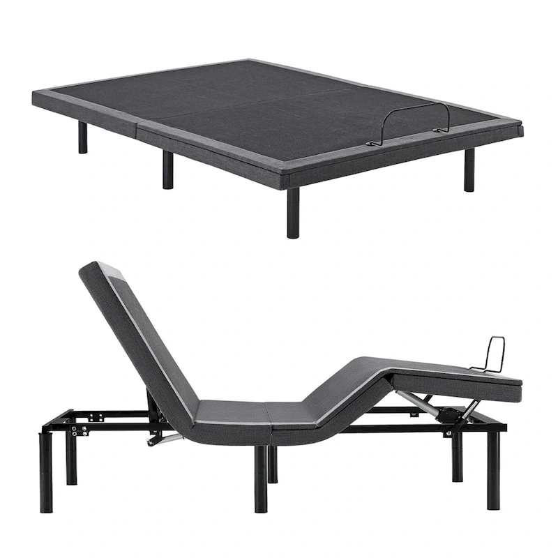 Ergonomic Motorized Adjustable Bed Frame, Wireless Remote Control,for Comfortable Reclining and Sleeping