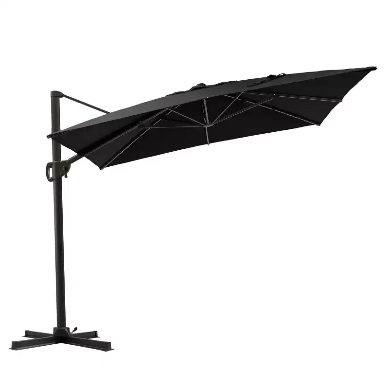 Crestlive Products 9x11FT Cantilever Patio Offset Umbrella 1-Tier Top No Base