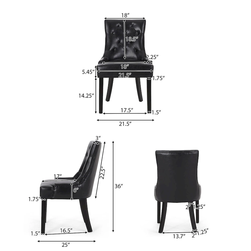 Cheney Tufted Dining Chairs (Set of 4) by Christopher Knight Home