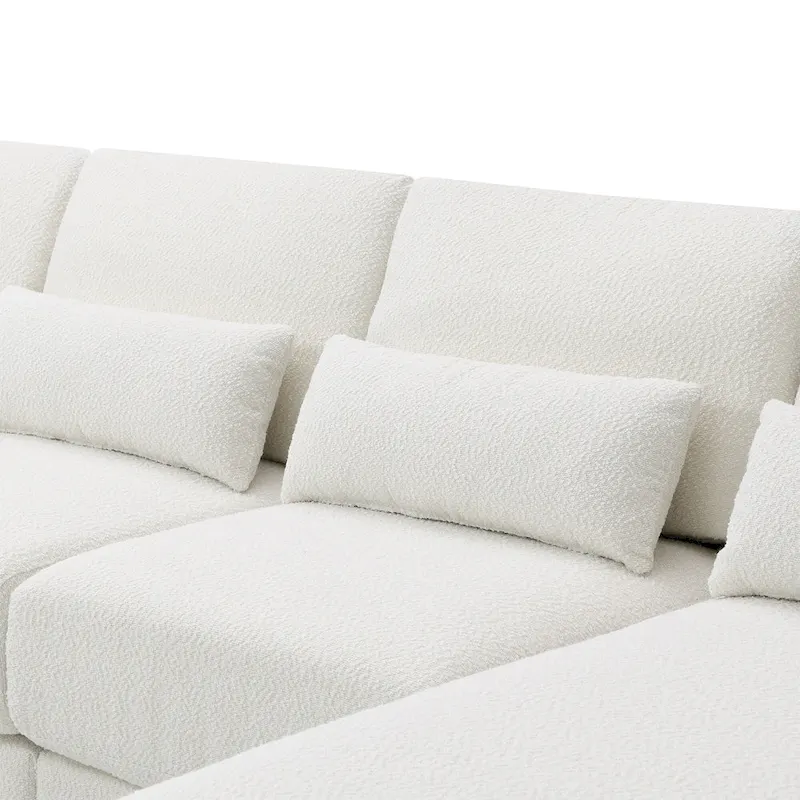 Convertible L-shaped Couch,Wide Seat Sectional Sofa wReversible Chaise