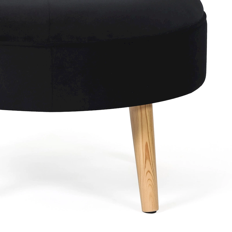 Adeco Carrington Juttersbo Round Tufted Fabric Ottoman