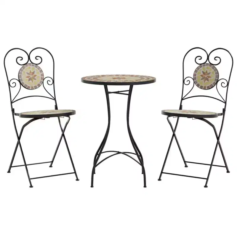 vidaXL Mosaic Bistro Set Terracotta and