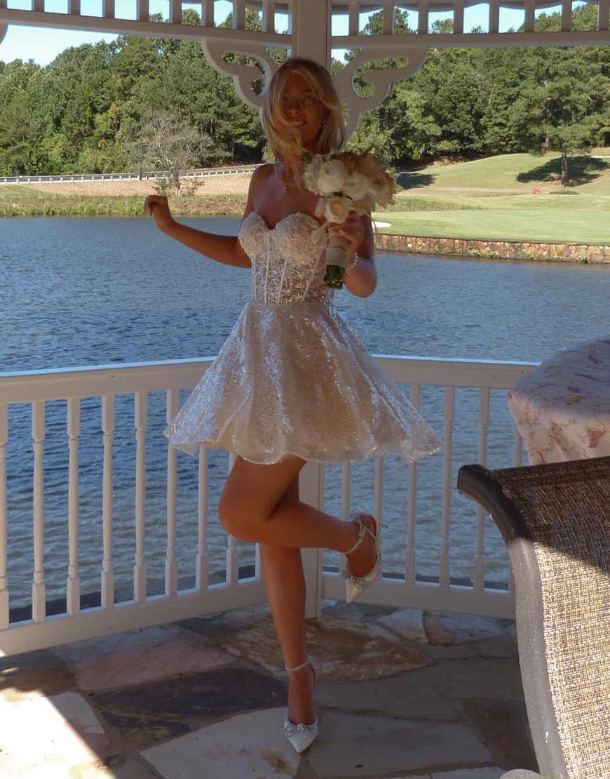 A-Line Sweetheart Homecoming Dress