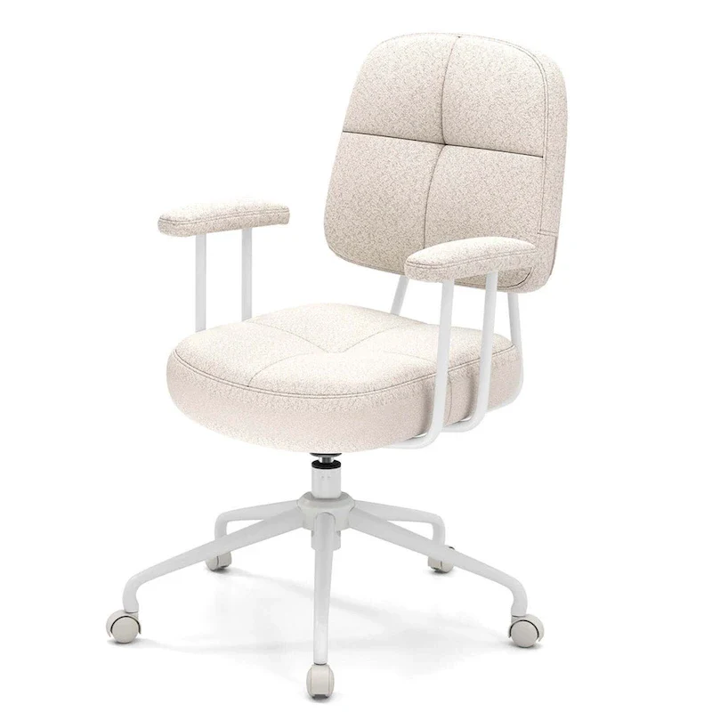 Costway Home Office Chair Leathaire Upholstered Task Chair with - See Details