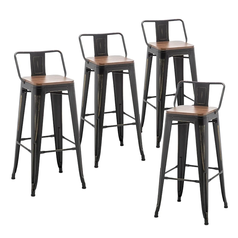 black counter stools ,bar stools with backs 24 26 inch