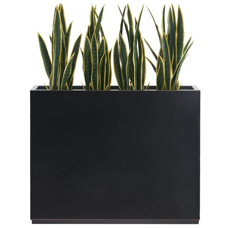 Metallic Heavy Planter for Outdoor Plants, 38Lx10Wx30H Inches Tall and Long Metal Divider Planter Box - 38x30x10