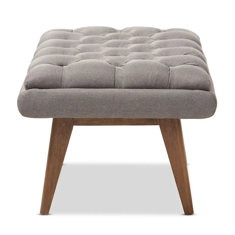 Mid-Century Upholstered Ottoman by Baxton Studio