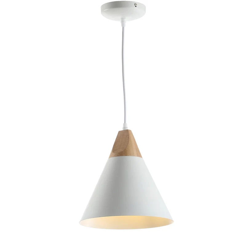 SAFAVIEH Lighting Taimi Adjustable 1-Light Led Grey Pendant - 10 x10 x12.9-84.9  - 10Wx10Dx85H