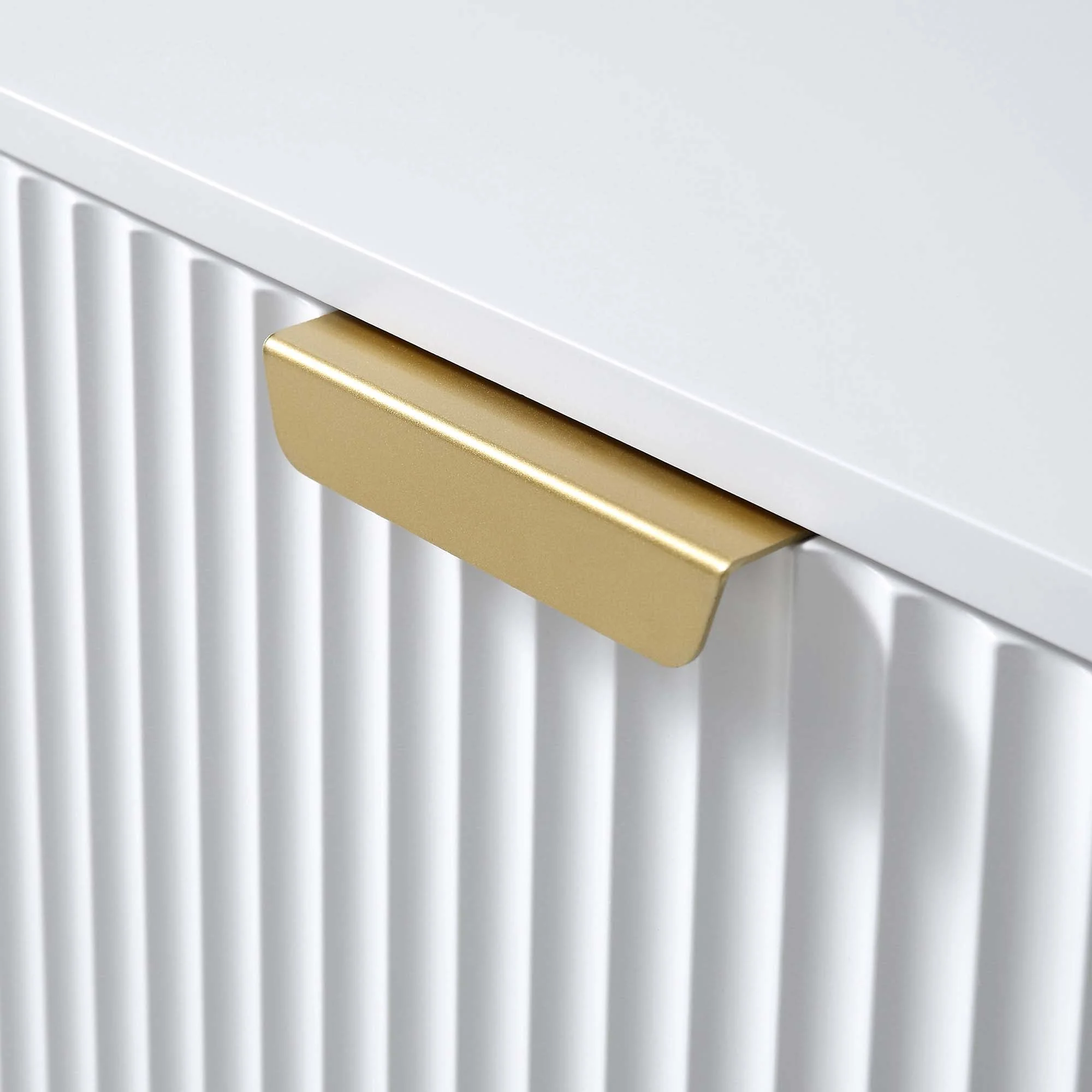 Ridged TV Media Unit, Matte White