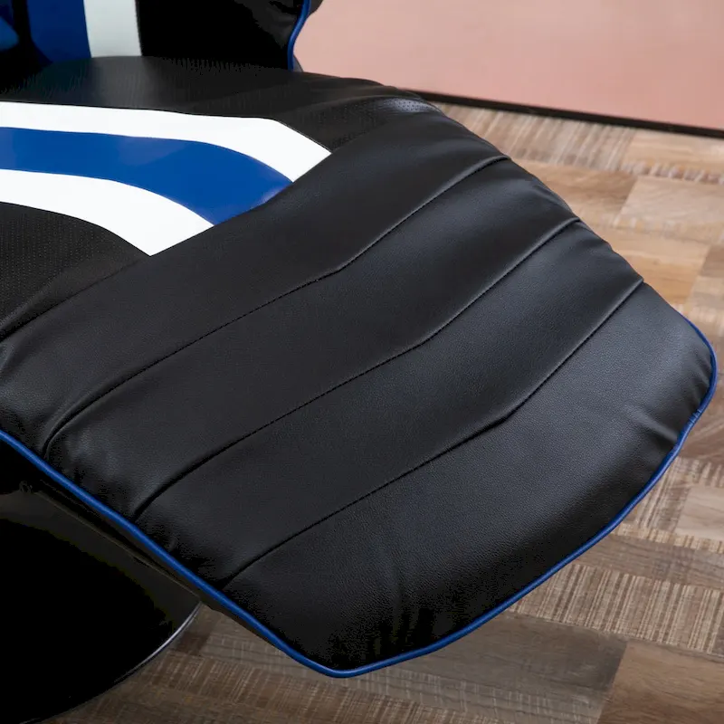 Vinsetto Race Video Game Chair with Reclining Backrest and Footrest, Headrest, and Cup Holder