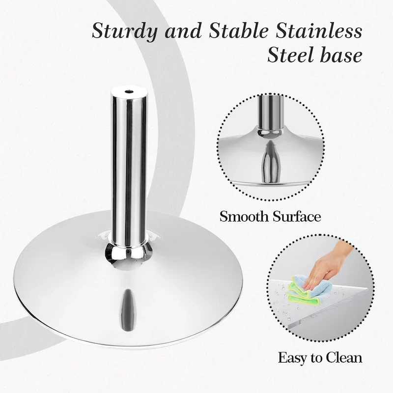 C-Shaped Double-Layer Acrylic Side Table, 23.6H x 15.8W x 15.8L Inches