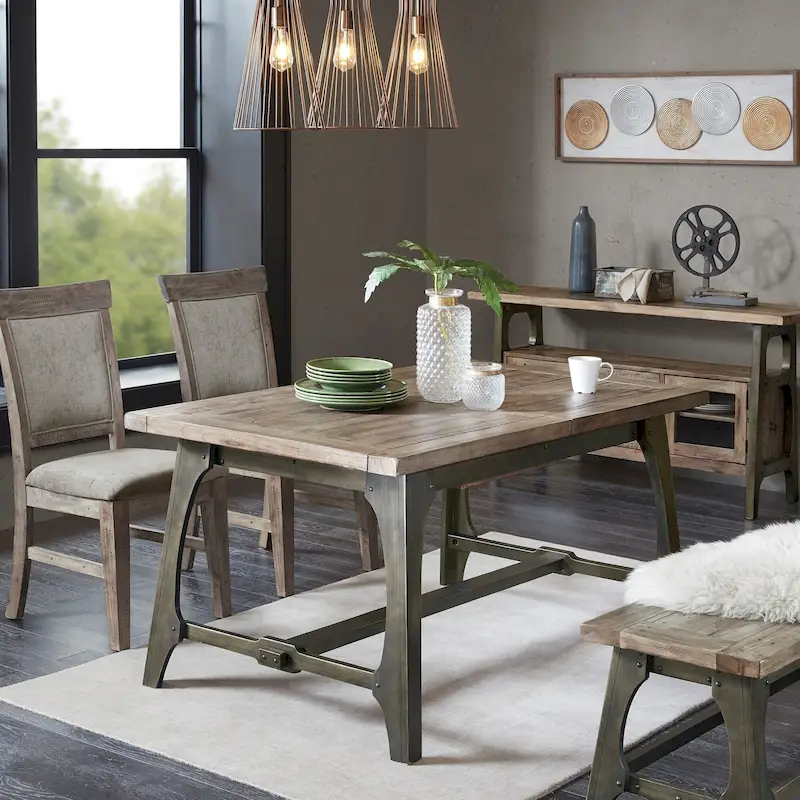 Grey Extension Dining Table, Seats 4–6