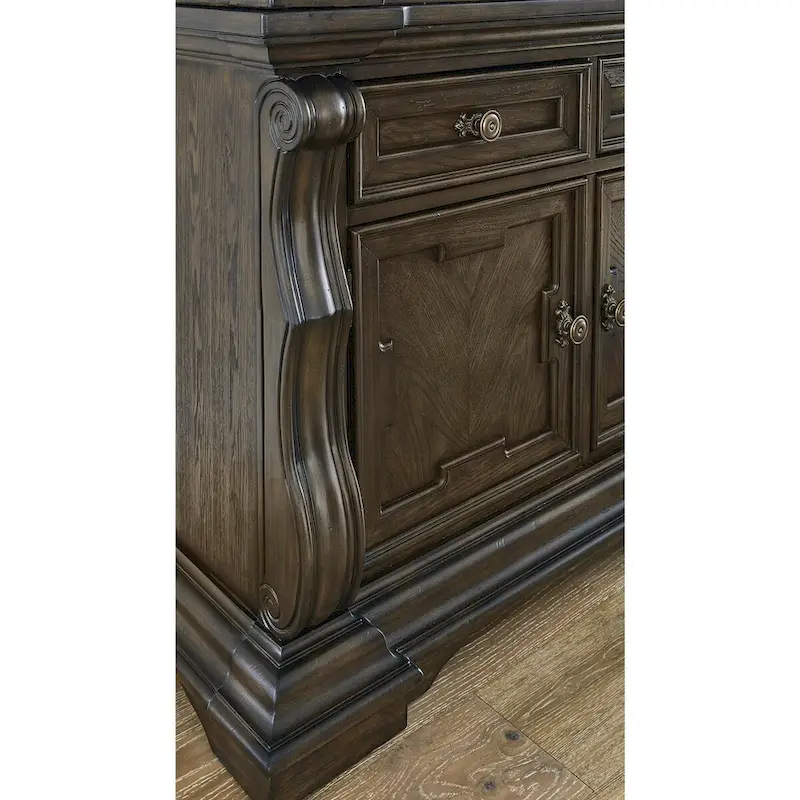 Signature Design by Ashley Maylee Dark Brown Dining Buffet - 71.63 W x 20.75 D x 34.38 H