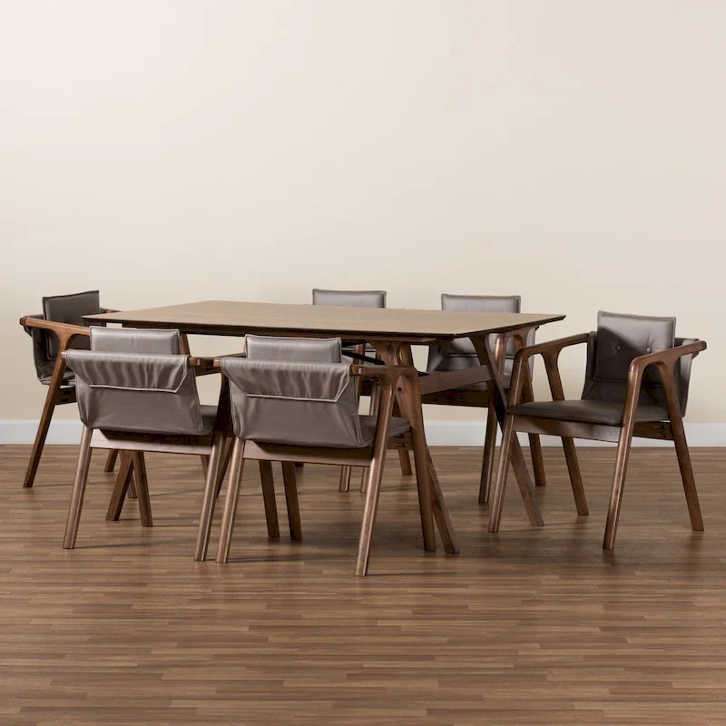 Mid-Century Modern 7-Piece Dining Set