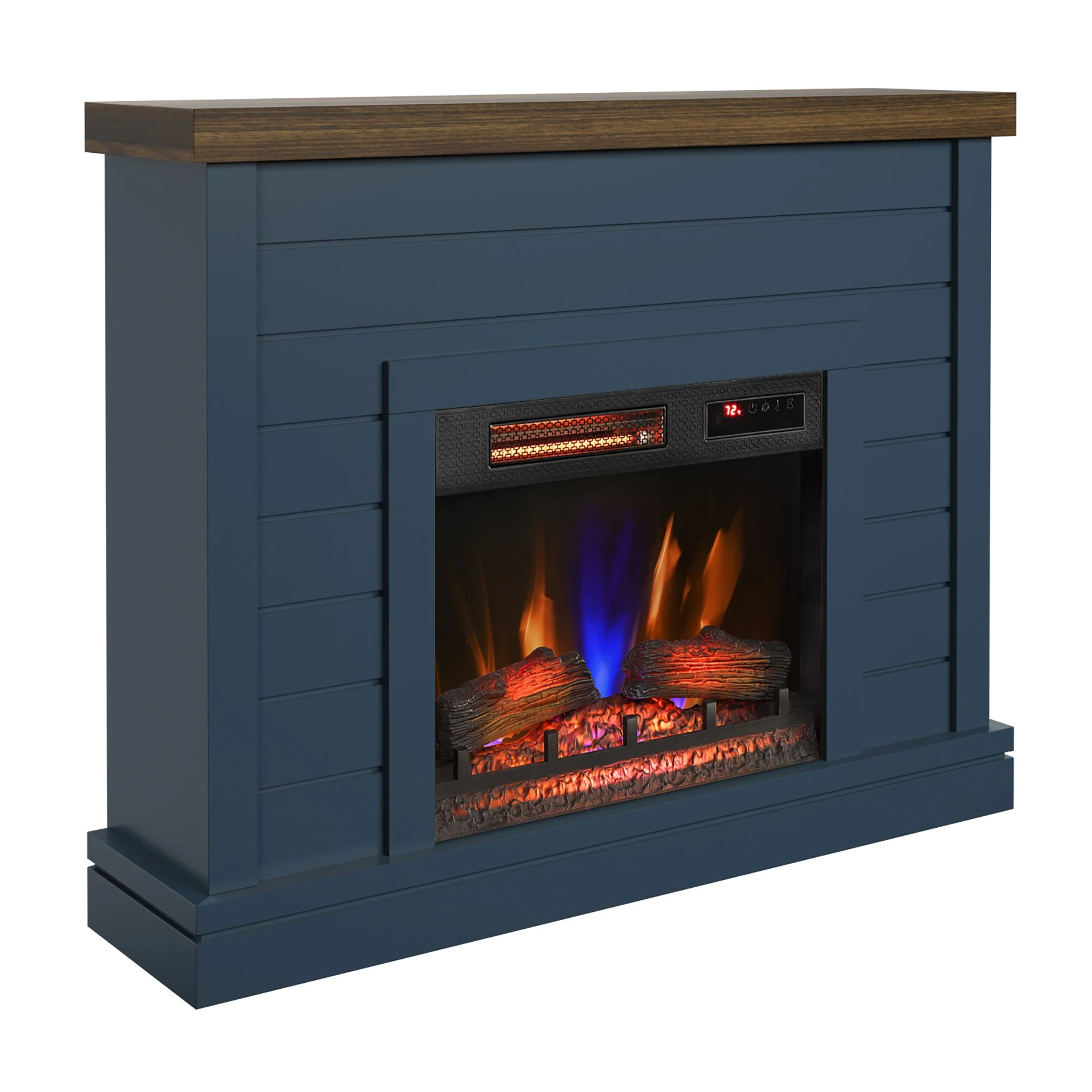 duraflame? Farmhouse Shiplap Electric Fireplace Wall Mantel
