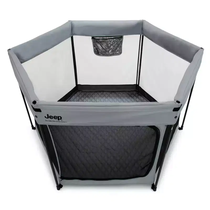 Jeep Hexagon Pop Up Playard with Removable Canopy