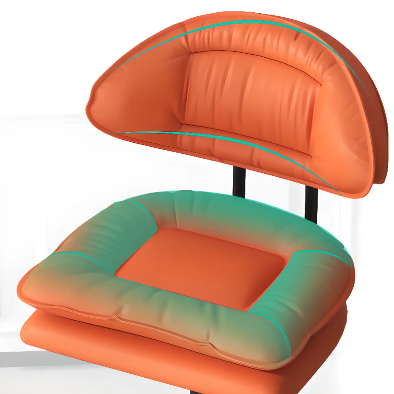 Modern Low Back Bar Chair Adjustable Swivel PU Leather