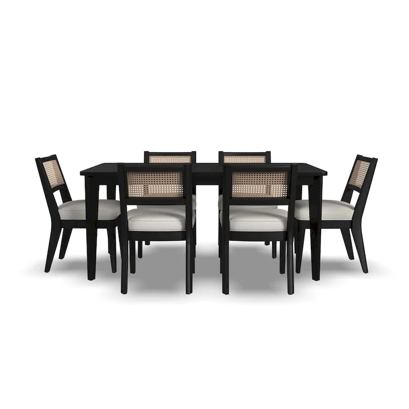 Brentwood Black Wood Rectangle Dining Set by Homestyles - 66  x 30  x 36