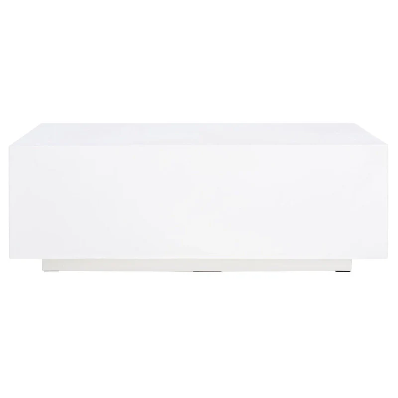 Rectangle Coffee Table, Sleek Contemporary Sculpture Design, Living Room Accent Table
