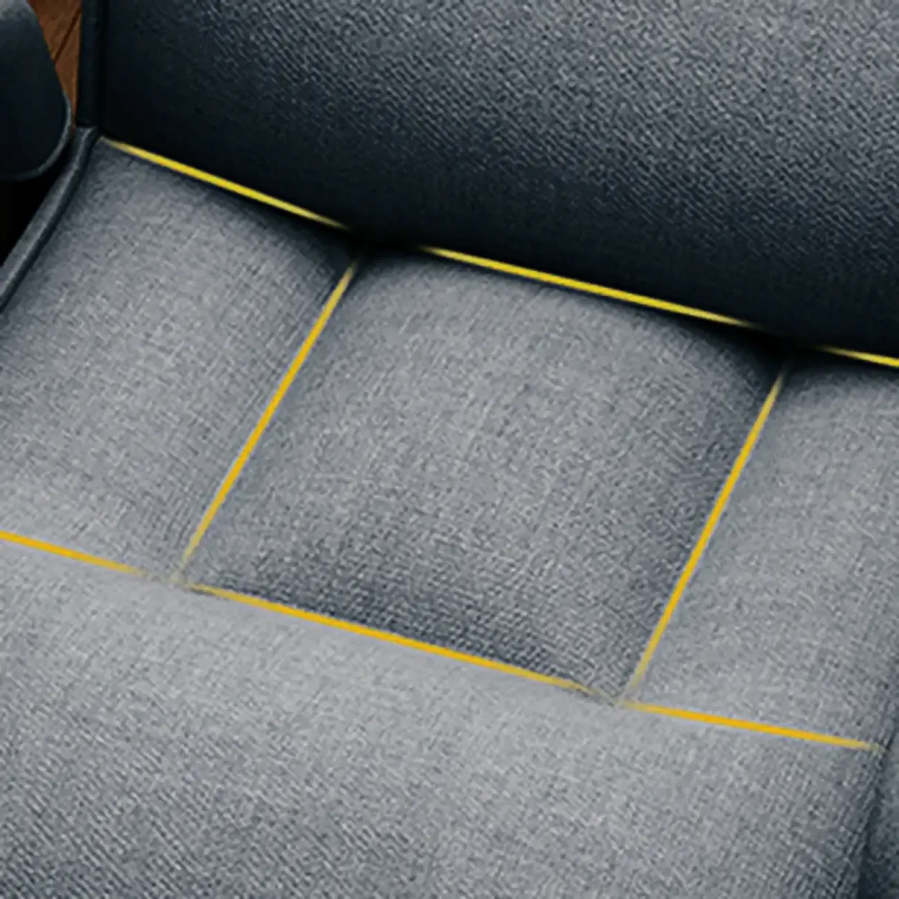 Modern Grey Upholstered 4-Leg Office Chair