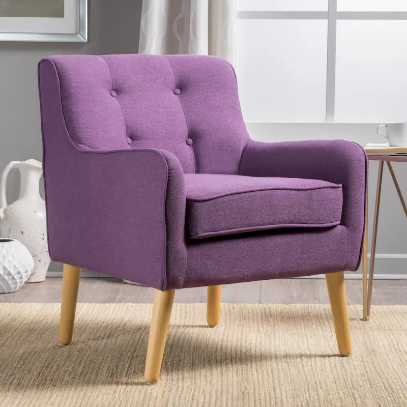 Mid-Century Modern Tufted Armchair