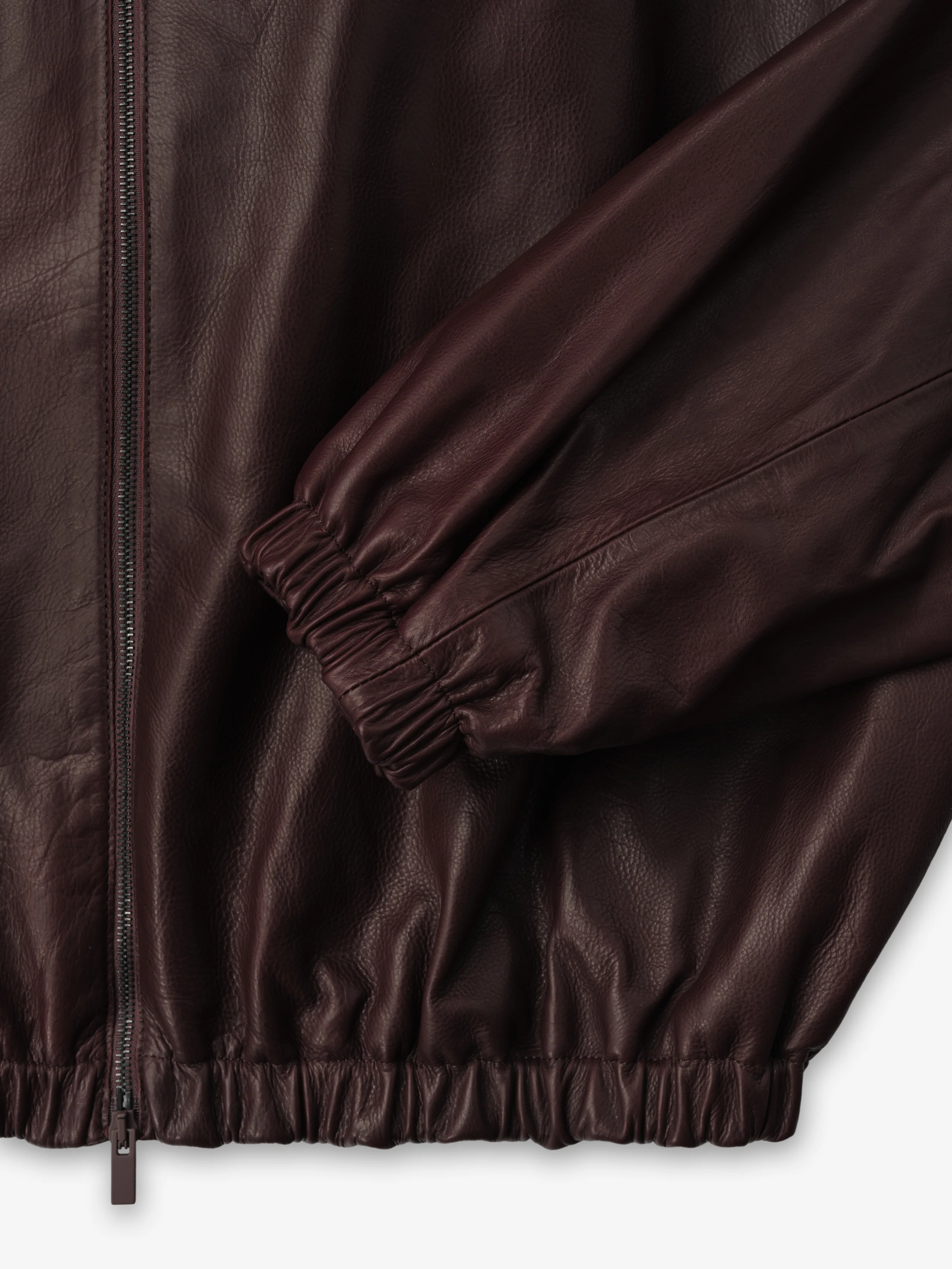 Womens Leather Track Jacket