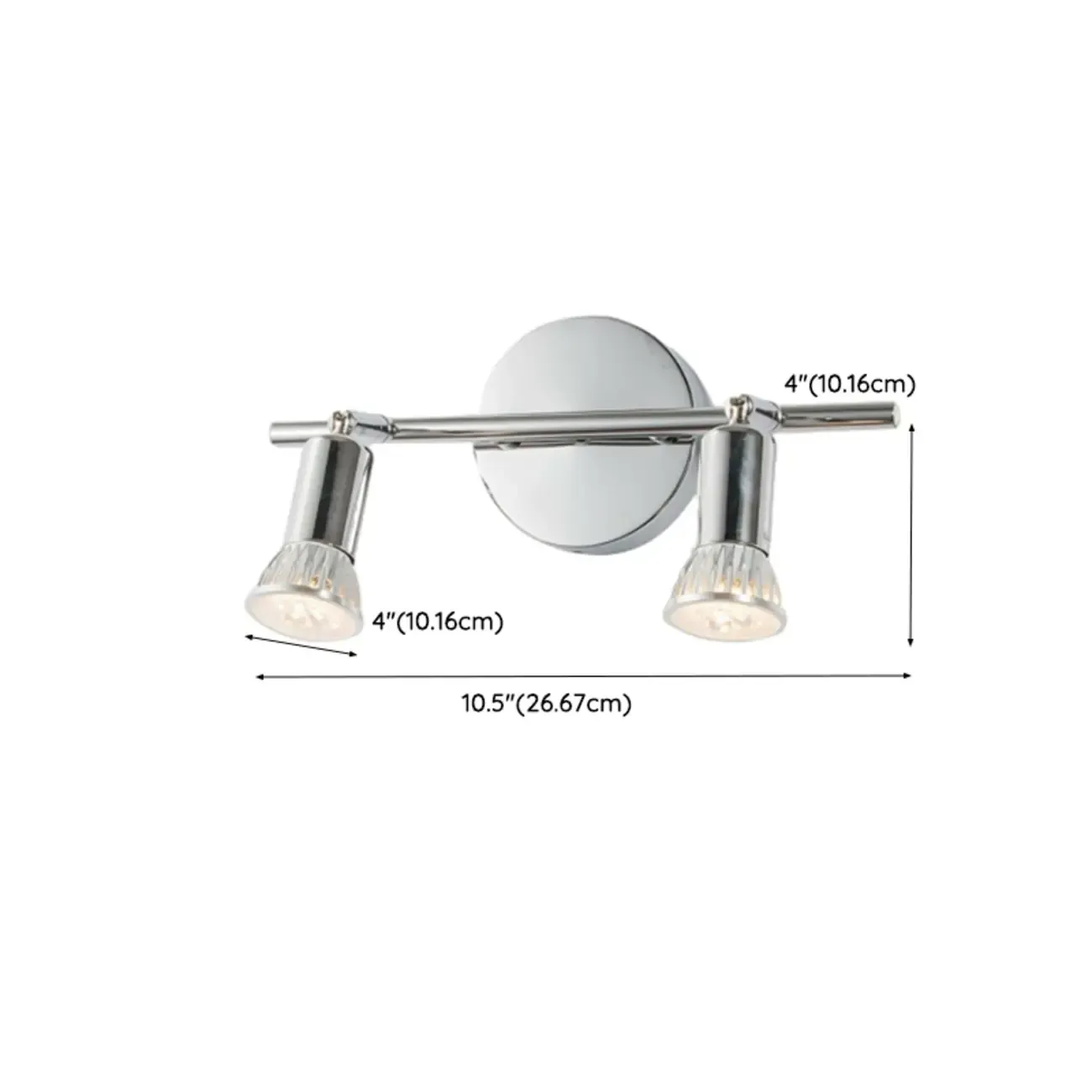 Adjustable Modern Chrome Semi Flush Mount Ceiling Track Light