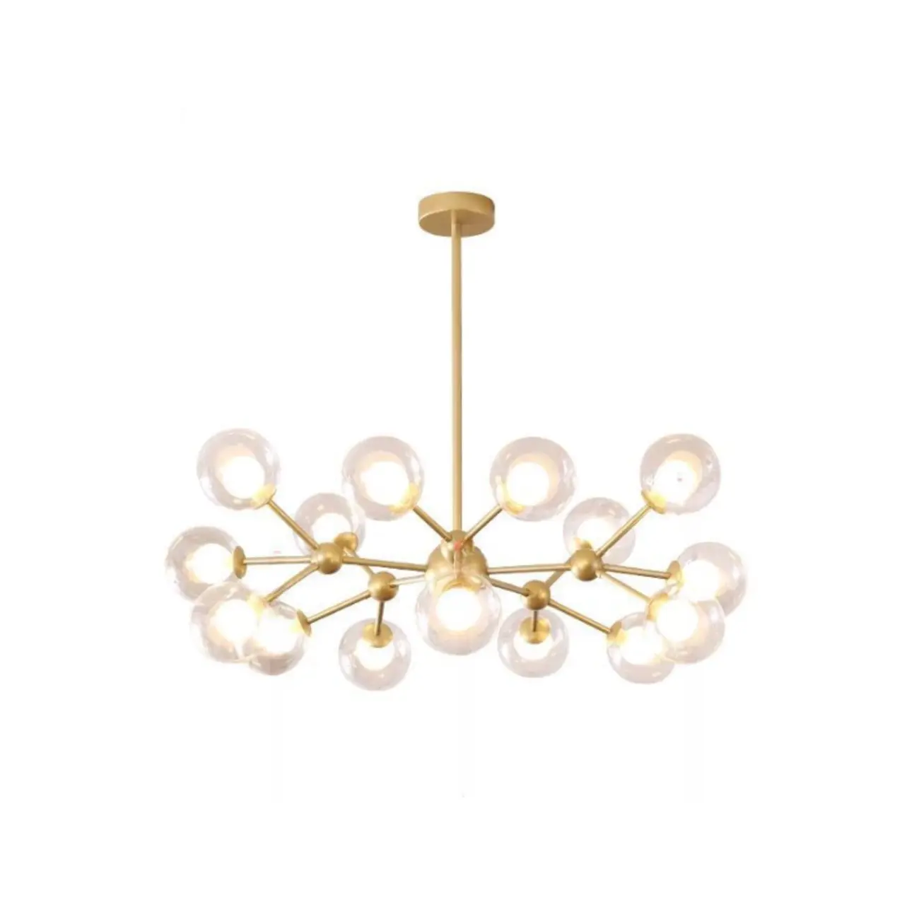 Modern Glass Globes LED Chandelier with Sputnik Design
