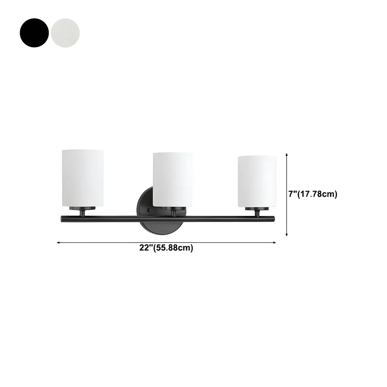 Industrial Metal Cylinder Glass Bathroom Vanity Light