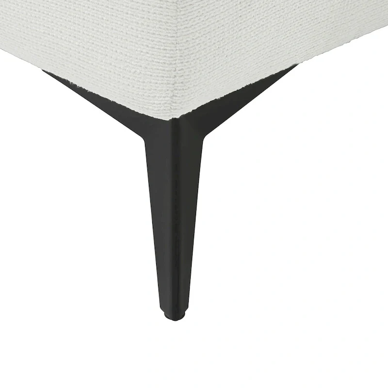 Modular U-shaped Linen Reversible Sofa with a Wooden Side Table Box and Reversible Design