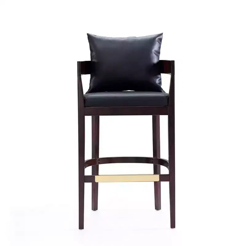 Ritz Upholstered Beech Wood Barstool - Manhattan Comfort