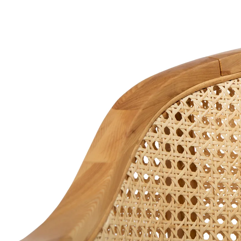 SAFAVIEH Couture Dominica Rattan Dining Chair - 23.4  W x 22.8  L x 33.6  H - 23 W x 23 D x 34 H