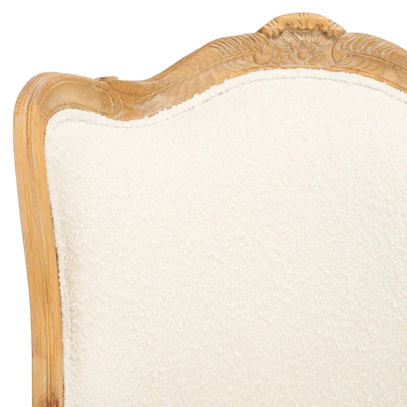 SAFAVIEH Couture Kali Oak Natural Linen Wing Chair - 34Wx34Dx40H