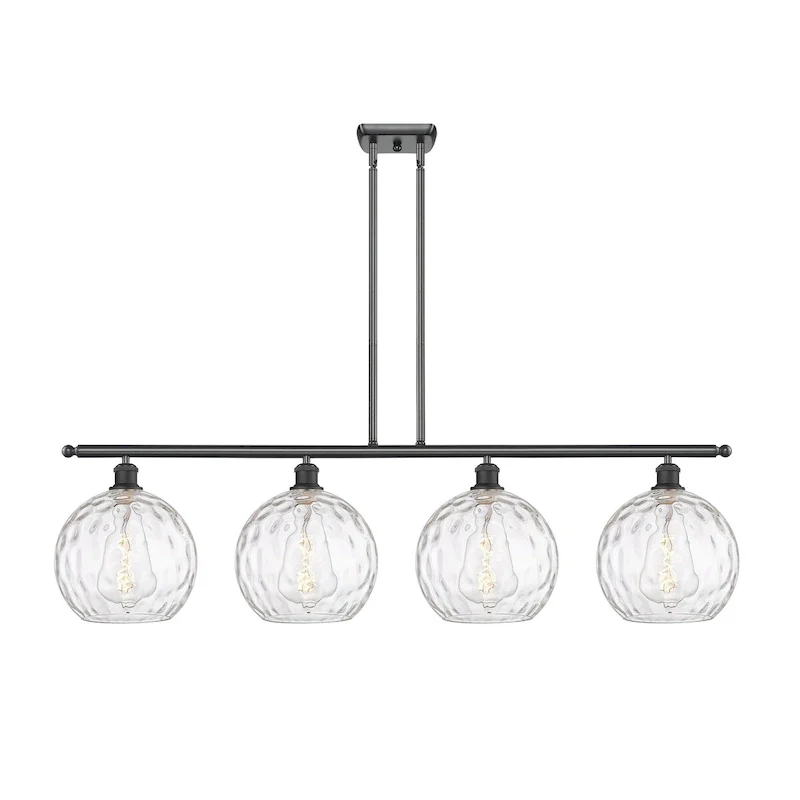 Innovations Lighting Athens Water Glass - 4 Light 48  Island Light