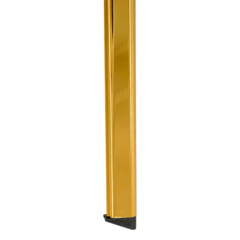 Markley Leather Dining Chair With Gold Metal Legs Modern Accent Side Chair