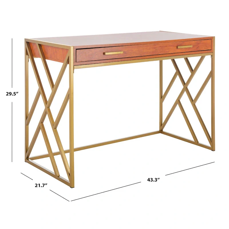 SAFAVIEH Manila Modern Dual-Tone 1-Drawer Desk