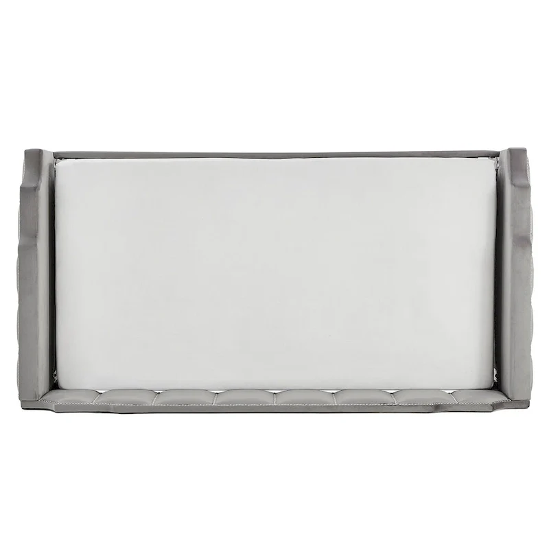 Glam Grey Velvet Daybed by