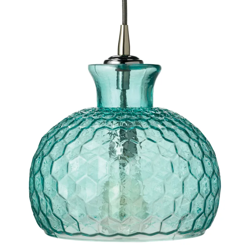 Alden Dcor Honeycomb 1-Light Glass Pendant